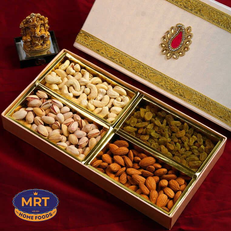 Diwali Gift Pack with Ganesha, Dry Fruits & Candle Holder